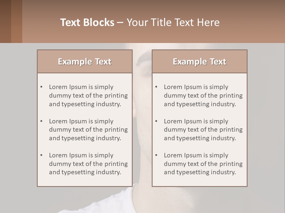 A Man In A Cap Is Looking At The Camera PowerPoint Template