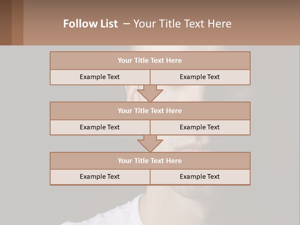 A Man In A Cap Is Looking At The Camera PowerPoint Template