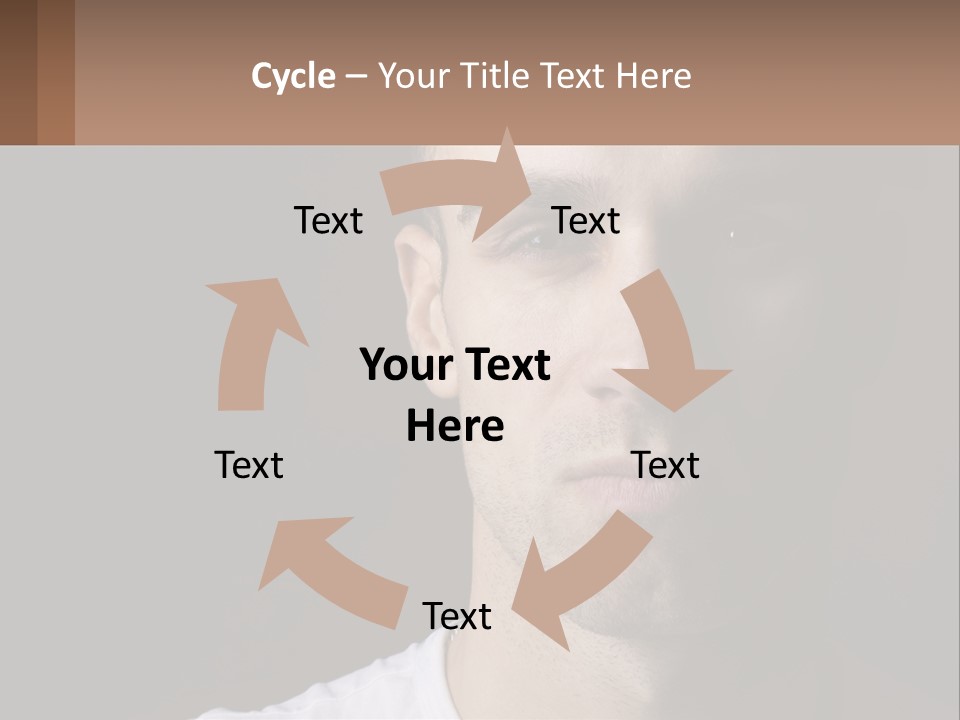 A Man In A Cap Is Looking At The Camera PowerPoint Template