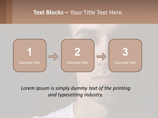A Man In A Cap Is Looking At The Camera PowerPoint Template
