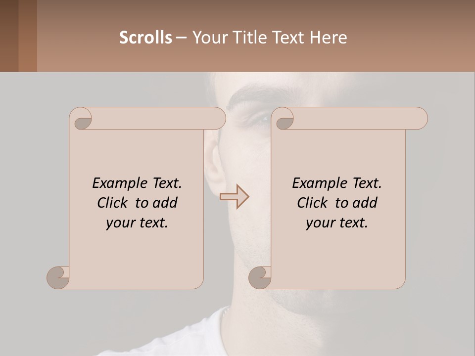 A Man In A Cap Is Looking At The Camera PowerPoint Template