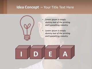 A Man In A Cap Is Looking At The Camera PowerPoint Template