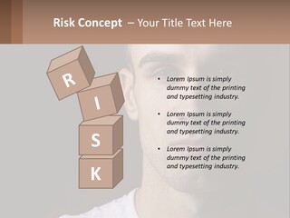 A Man In A Cap Is Looking At The Camera PowerPoint Template