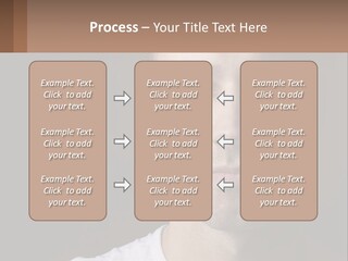 A Man In A Cap Is Looking At The Camera PowerPoint Template