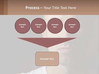 A Man In A Cap Is Looking At The Camera PowerPoint Template