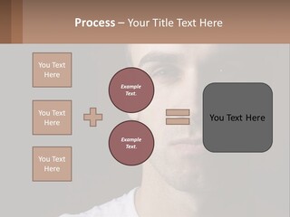 A Man In A Cap Is Looking At The Camera PowerPoint Template