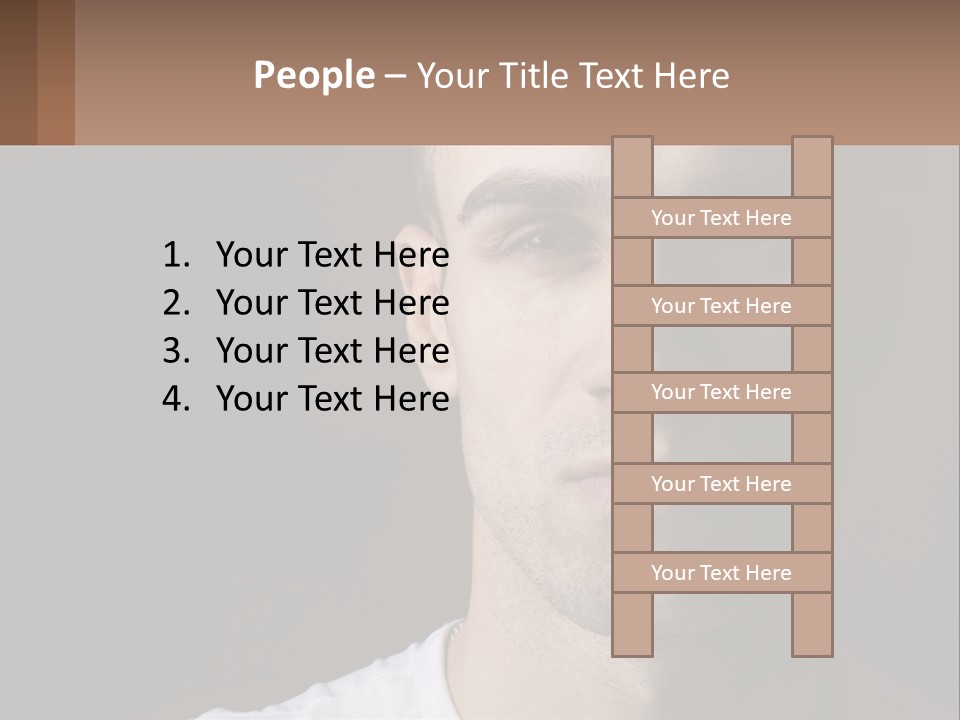 A Man In A Cap Is Looking At The Camera PowerPoint Template