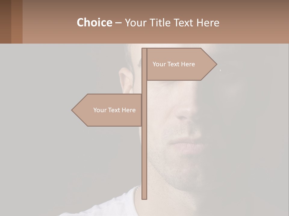 A Man In A Cap Is Looking At The Camera PowerPoint Template