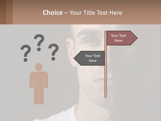 A Man In A Cap Is Looking At The Camera PowerPoint Template