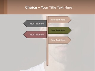 A Man In A Cap Is Looking At The Camera PowerPoint Template