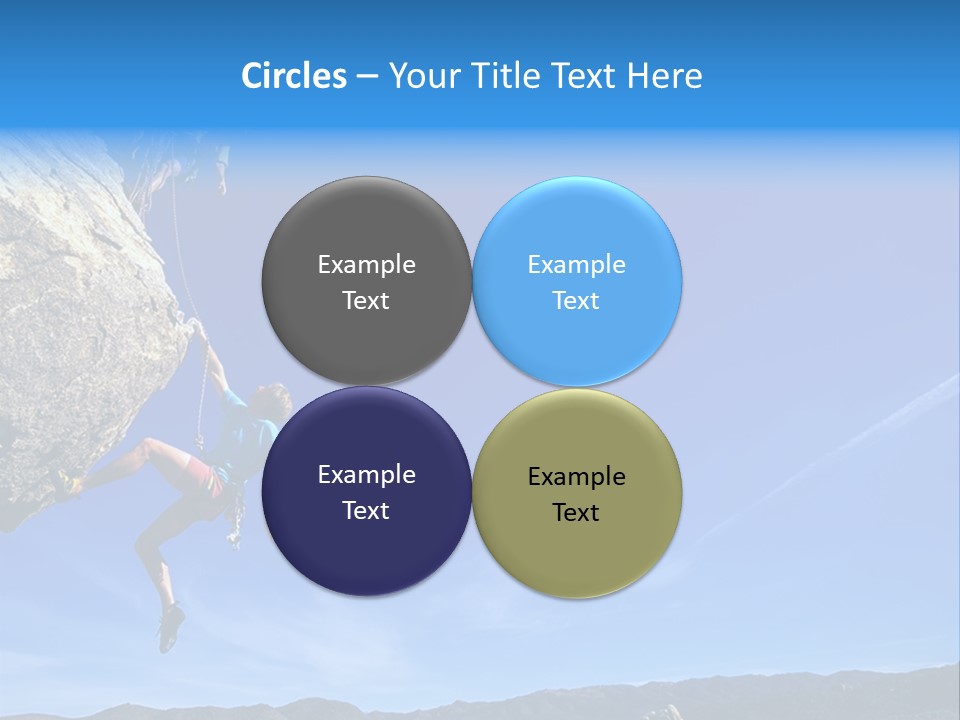 A Man Climbing Up The Side Of A Mountain PowerPoint Template