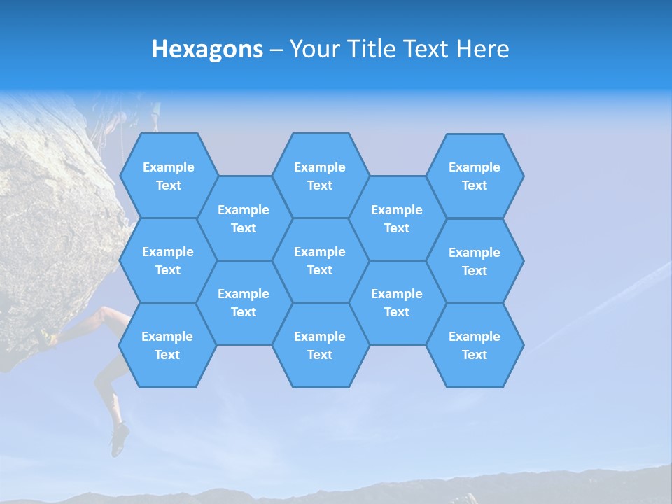 A Man Climbing Up The Side Of A Mountain PowerPoint Template