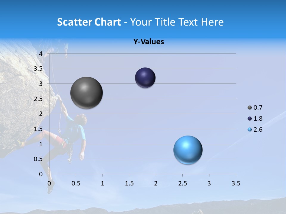 A Man Climbing Up The Side Of A Mountain PowerPoint Template