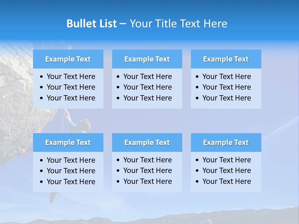 A Man Climbing Up The Side Of A Mountain PowerPoint Template