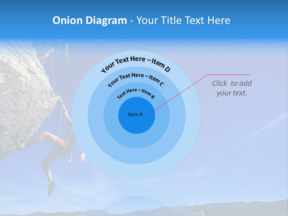 A Man Climbing Up The Side Of A Mountain PowerPoint Template