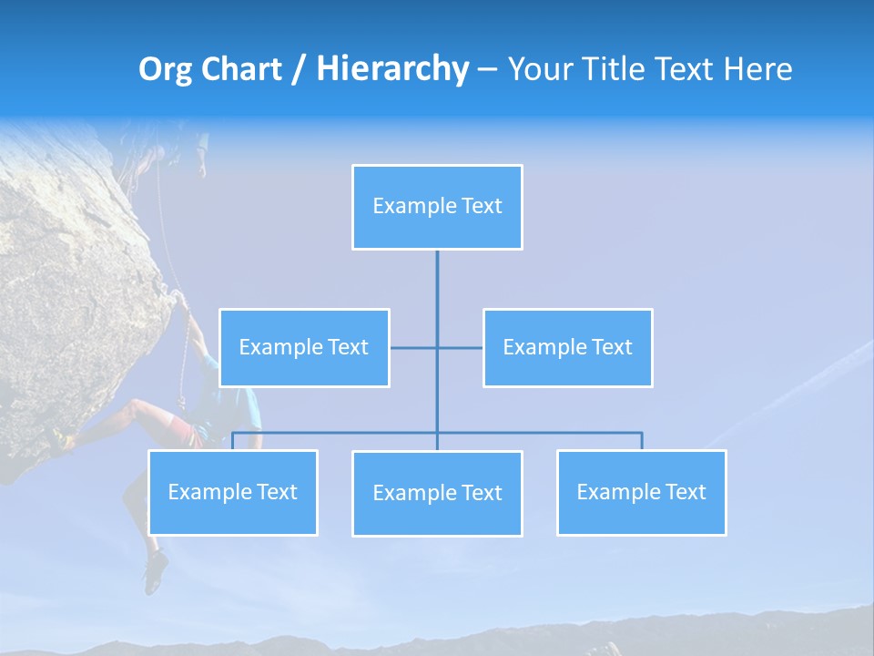 A Man Climbing Up The Side Of A Mountain PowerPoint Template