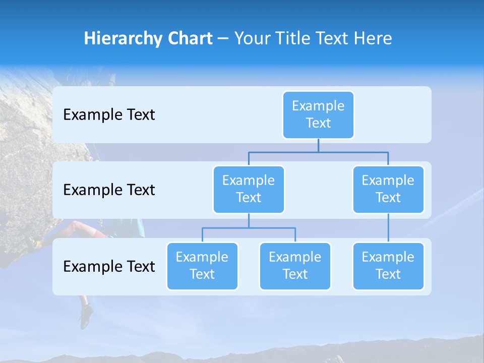 A Man Climbing Up The Side Of A Mountain PowerPoint Template
