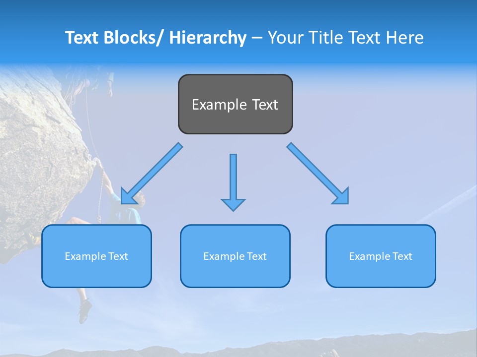 A Man Climbing Up The Side Of A Mountain PowerPoint Template