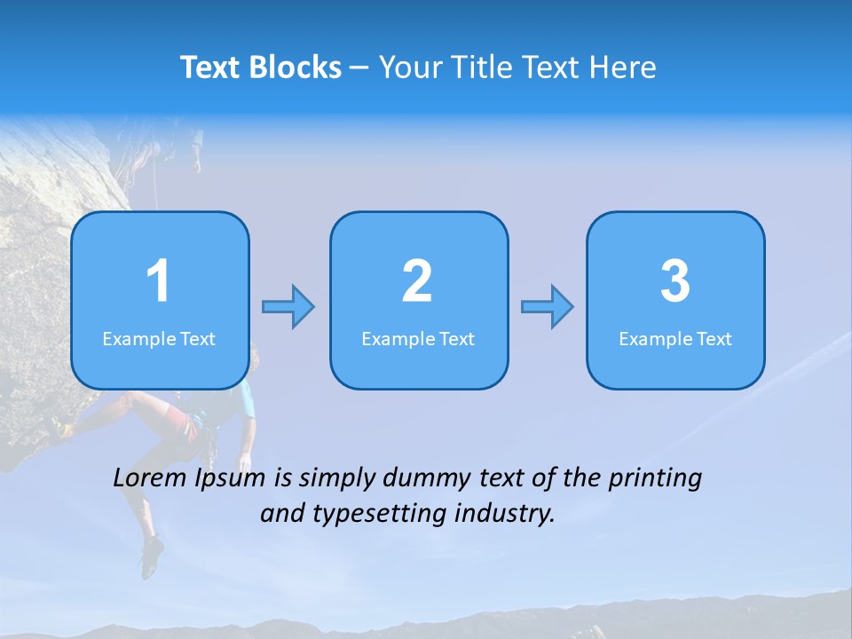 A Man Climbing Up The Side Of A Mountain PowerPoint Template