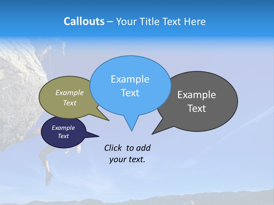 A Man Climbing Up The Side Of A Mountain PowerPoint Template