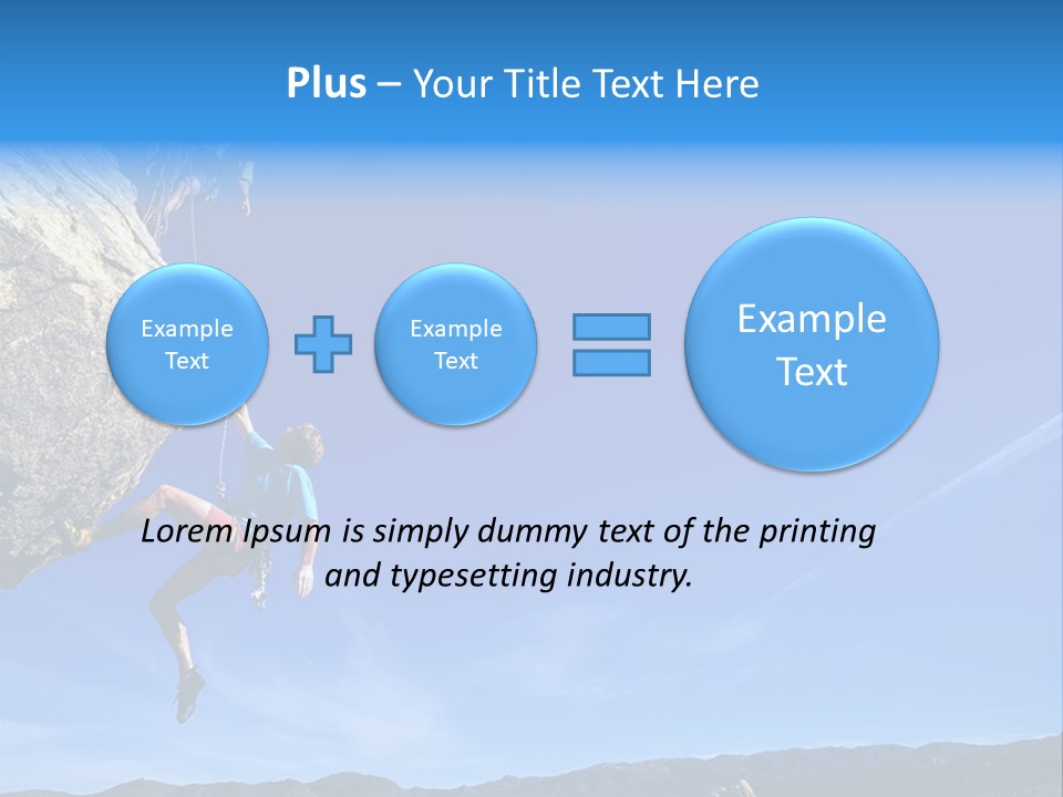 A Man Climbing Up The Side Of A Mountain PowerPoint Template