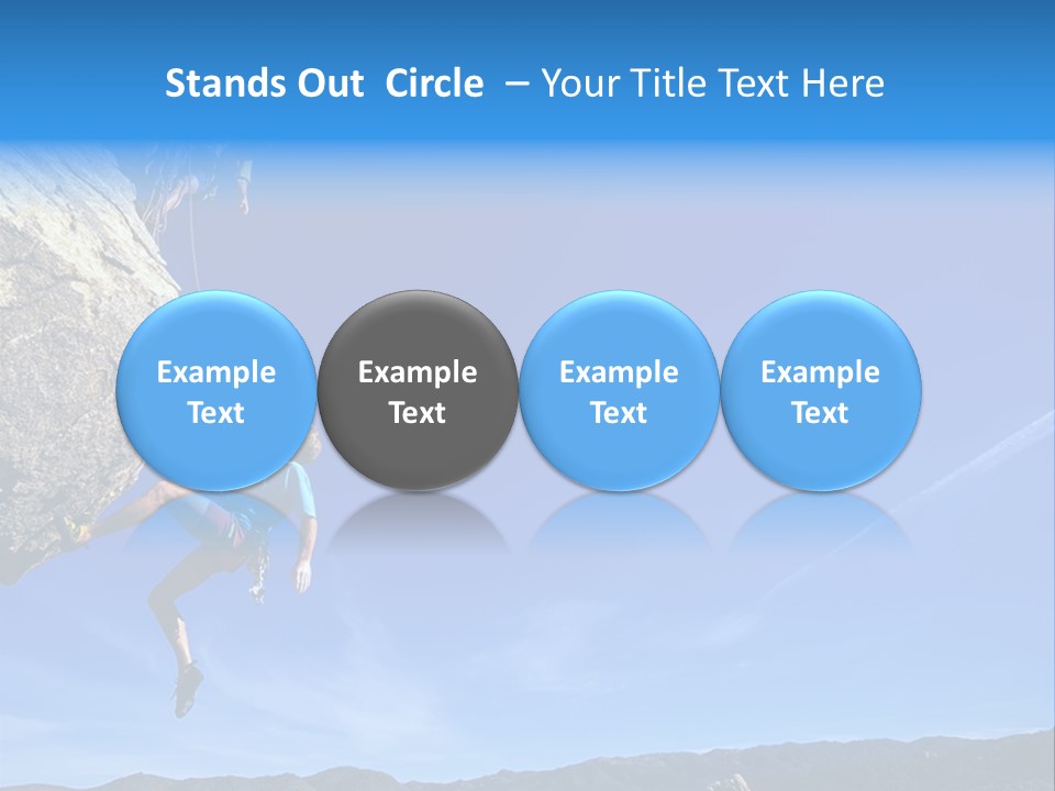 A Man Climbing Up The Side Of A Mountain PowerPoint Template