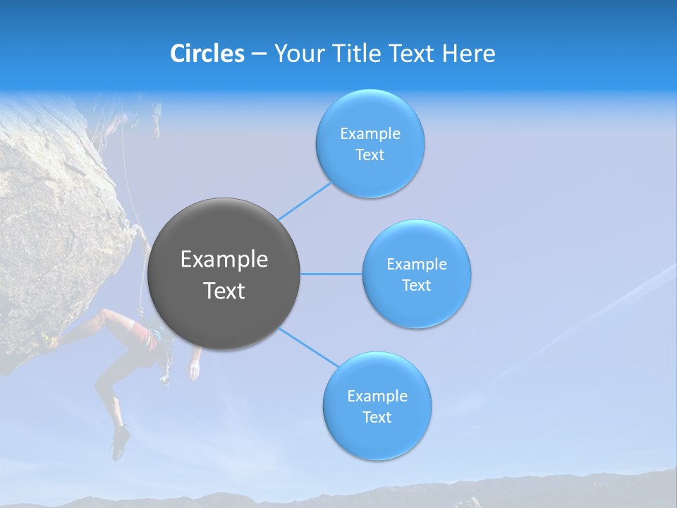 A Man Climbing Up The Side Of A Mountain PowerPoint Template