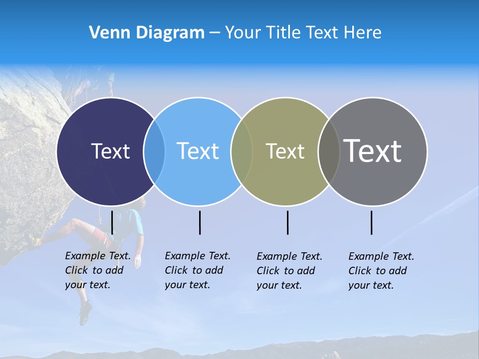 A Man Climbing Up The Side Of A Mountain PowerPoint Template