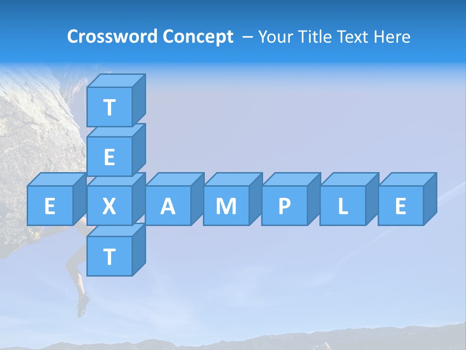 A Man Climbing Up The Side Of A Mountain PowerPoint Template