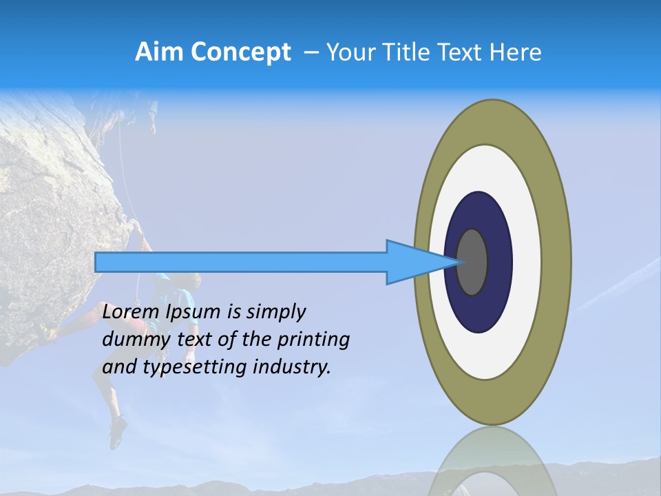 A Man Climbing Up The Side Of A Mountain PowerPoint Template