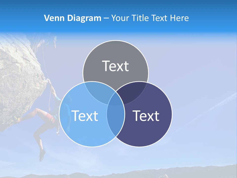 A Man Climbing Up The Side Of A Mountain PowerPoint Template