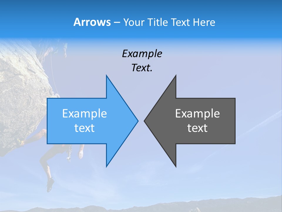A Man Climbing Up The Side Of A Mountain PowerPoint Template