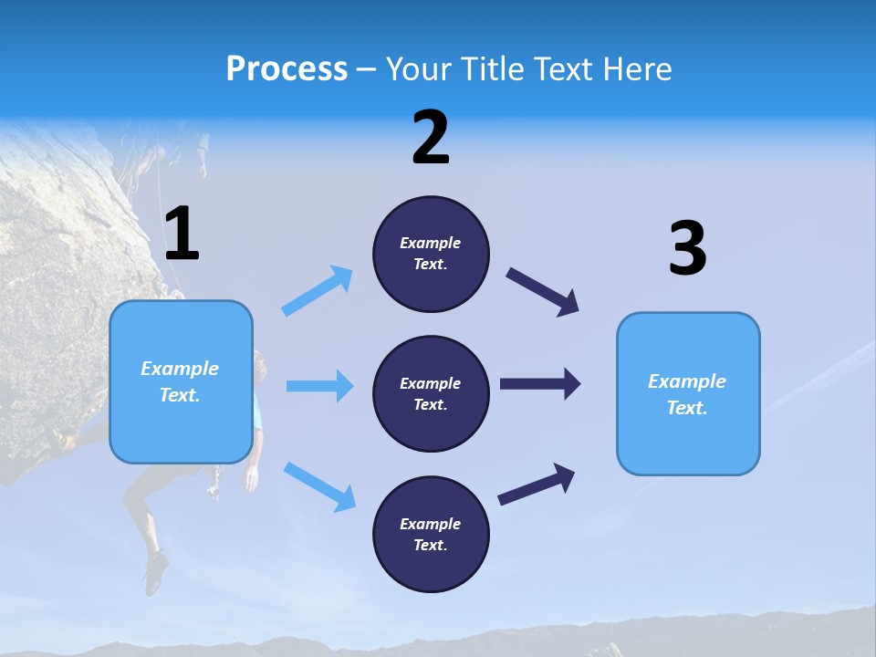 A Man Climbing Up The Side Of A Mountain PowerPoint Template