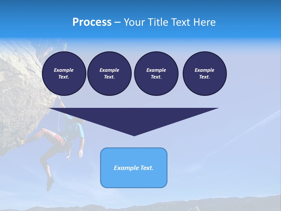A Man Climbing Up The Side Of A Mountain PowerPoint Template