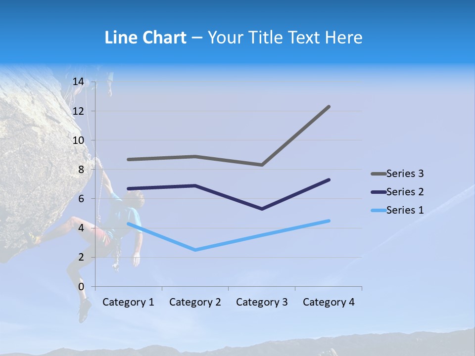 A Man Climbing Up The Side Of A Mountain PowerPoint Template