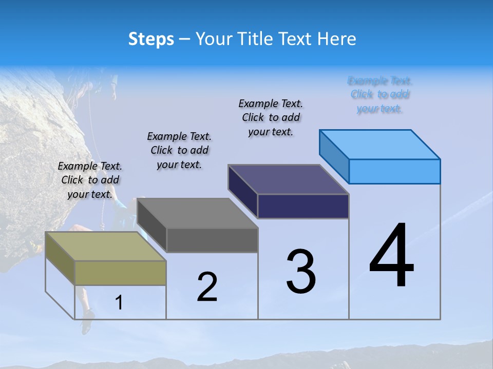 A Man Climbing Up The Side Of A Mountain PowerPoint Template
