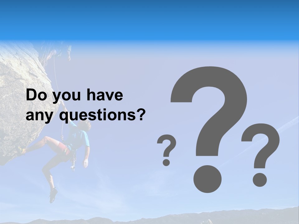 A Man Climbing Up The Side Of A Mountain PowerPoint Template