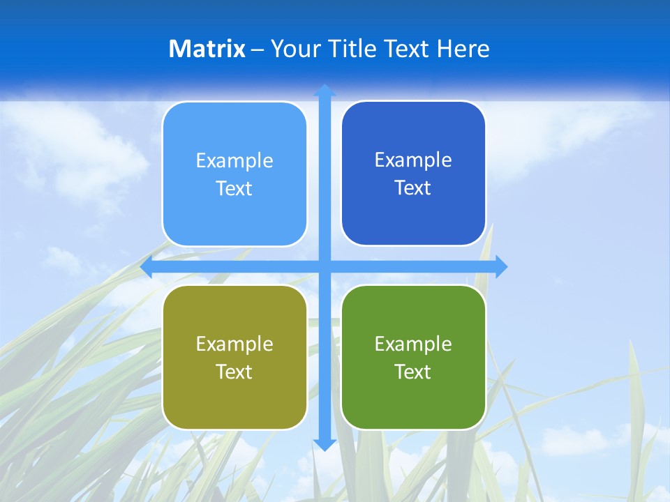 A Powerpoint Presentation With A Blue Sky In The Background PowerPoint Template