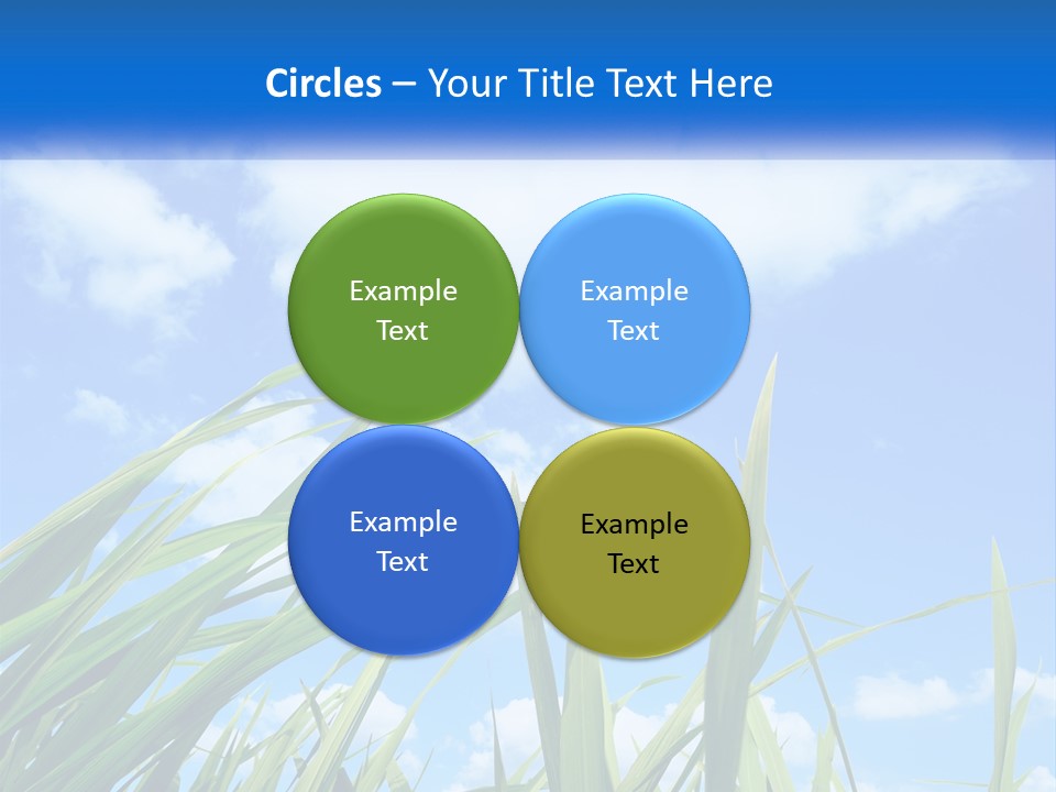 A Powerpoint Presentation With A Blue Sky In The Background PowerPoint Template