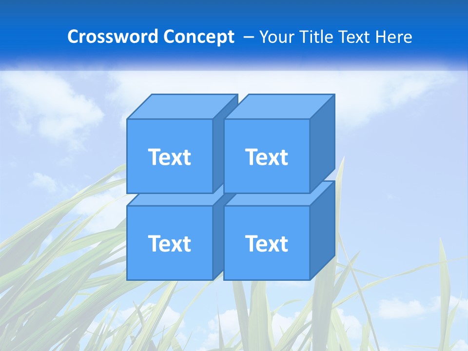 A Powerpoint Presentation With A Blue Sky In The Background PowerPoint Template