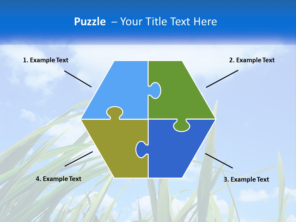 A Powerpoint Presentation With A Blue Sky In The Background PowerPoint Template