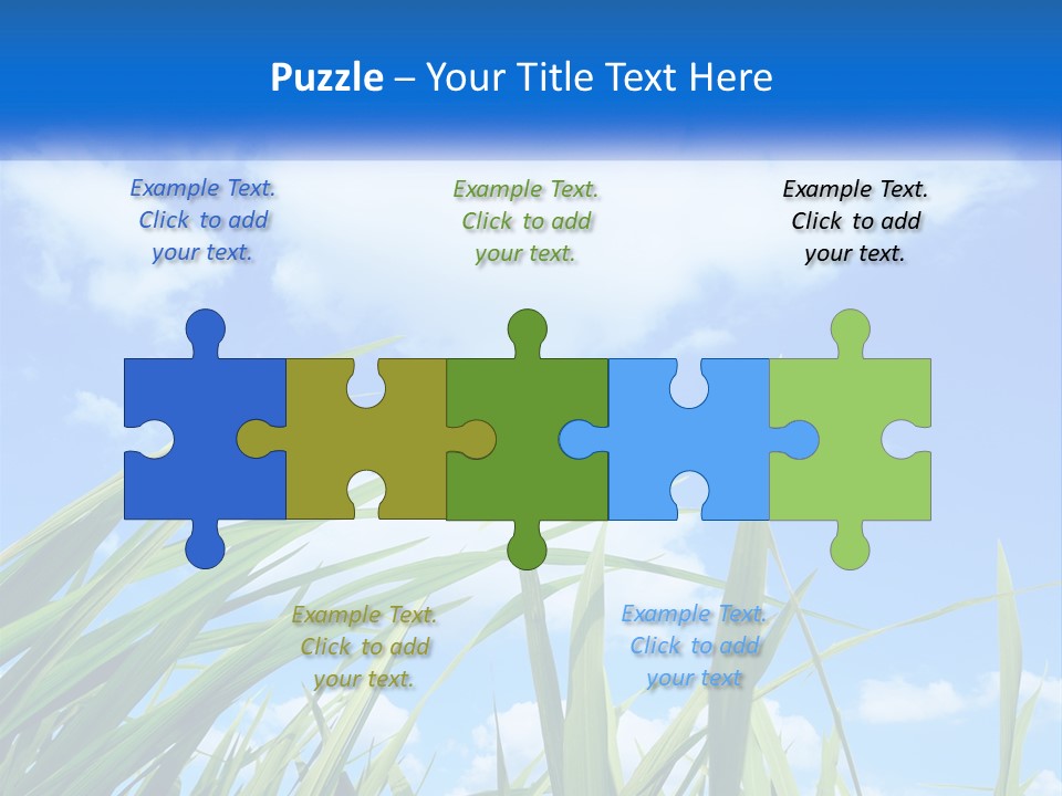 A Powerpoint Presentation With A Blue Sky In The Background PowerPoint Template