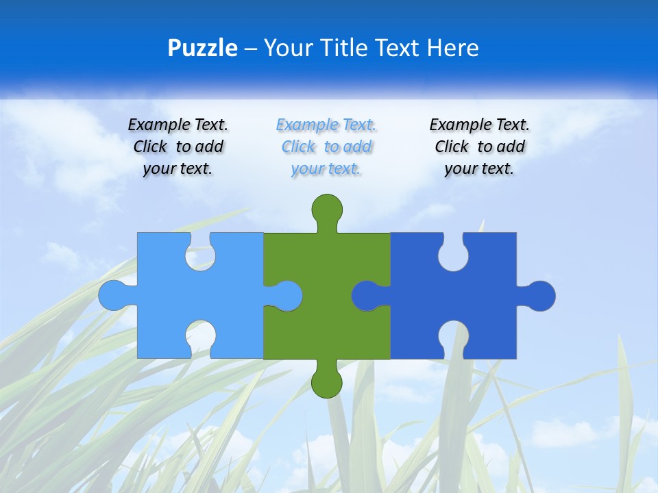 A Powerpoint Presentation With A Blue Sky In The Background PowerPoint Template