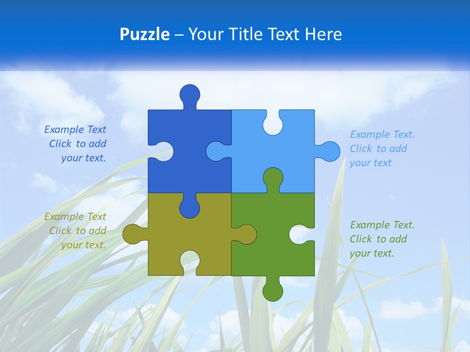 A Powerpoint Presentation With A Blue Sky In The Background PowerPoint Template