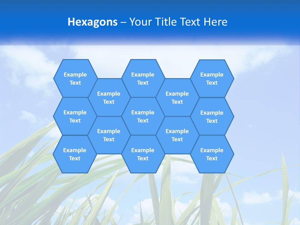 A Powerpoint Presentation With A Blue Sky In The Background PowerPoint Template