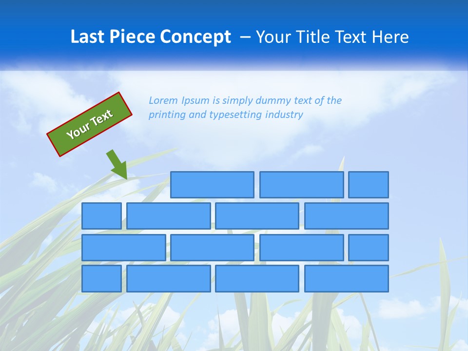 A Powerpoint Presentation With A Blue Sky In The Background PowerPoint Template