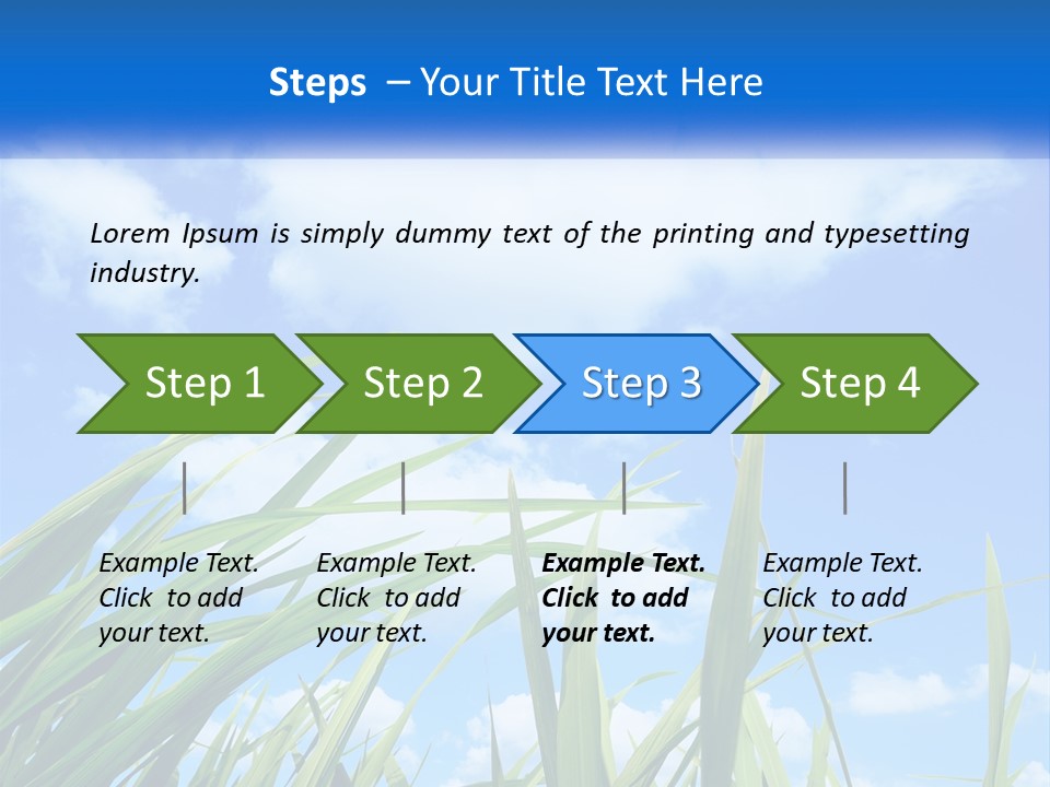 A Powerpoint Presentation With A Blue Sky In The Background PowerPoint Template
