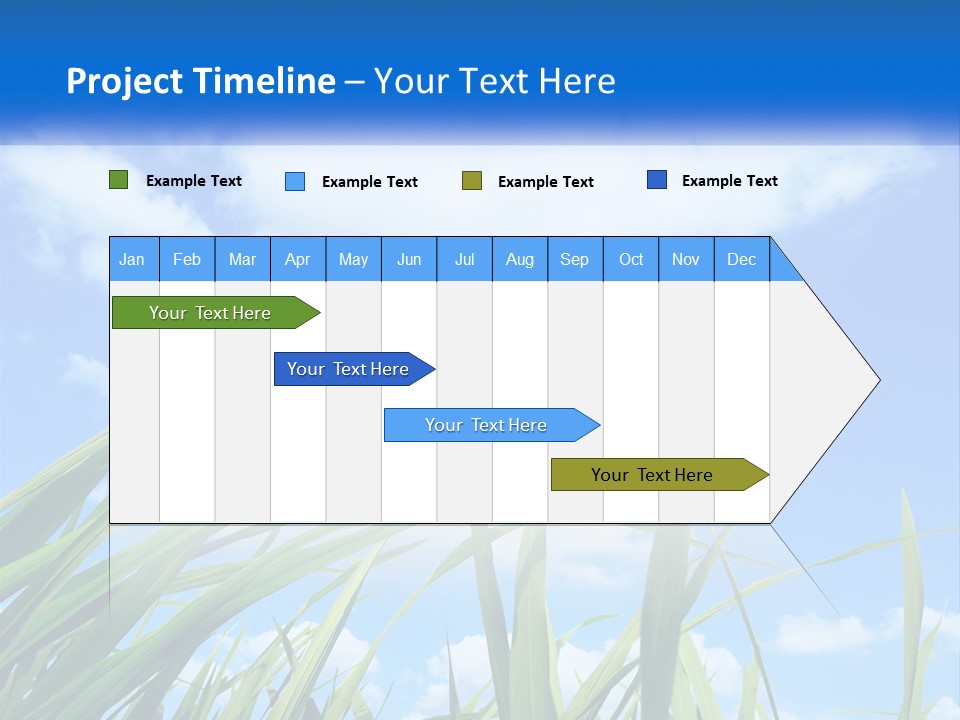 A Powerpoint Presentation With A Blue Sky In The Background PowerPoint Template