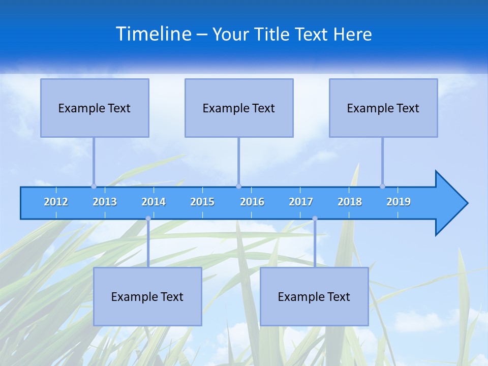 A Powerpoint Presentation With A Blue Sky In The Background PowerPoint Template