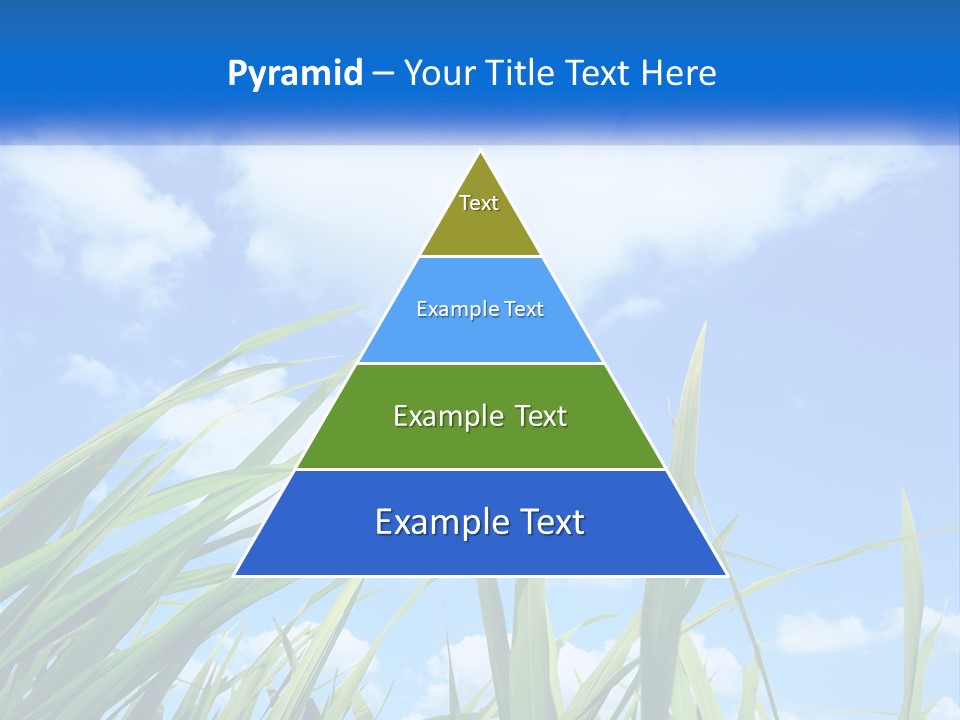 A Powerpoint Presentation With A Blue Sky In The Background PowerPoint Template